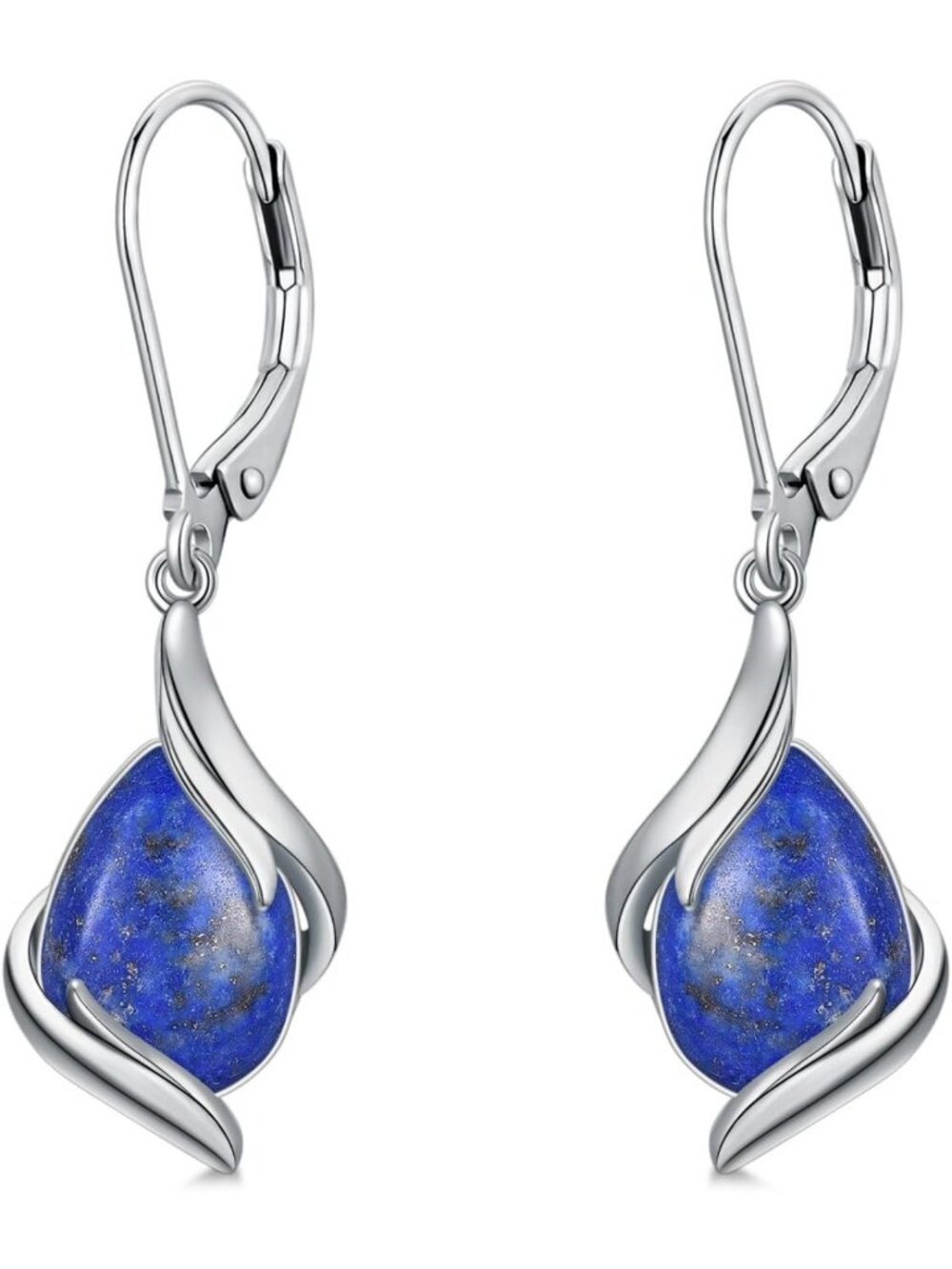 Elegant Teardrop Dangle Earrings for Women | 925 Sterling Silver Gemstone